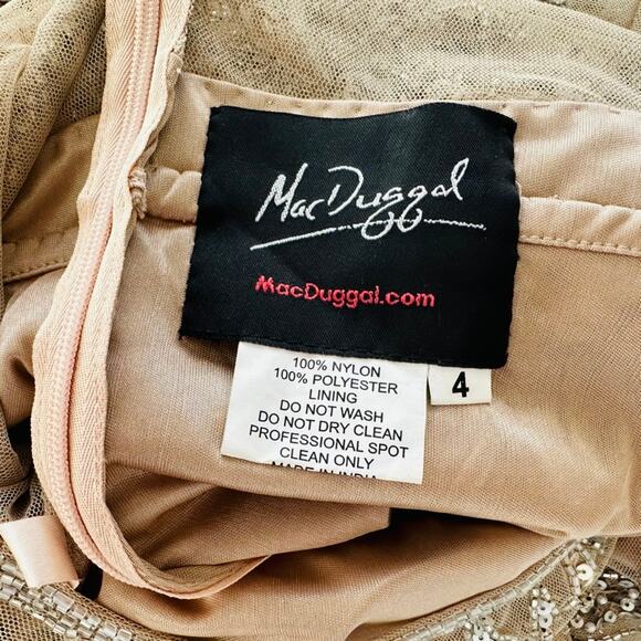 Mac Duggal #5124 Mocha Sequin Full Maxi Dress Size 4 NEW Wedding Party Prom - Picture 6 of 16